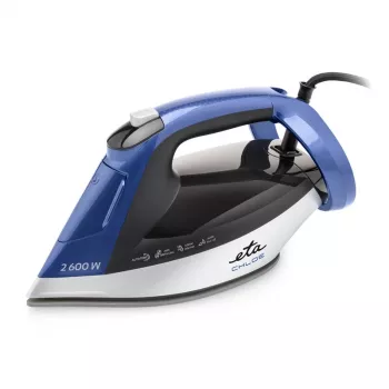 ETA Dampfbügeleisen | ETA227690000 Chloe | Dampfbügeleisen | 2600 W | Wassertankkapazität 350 ml | Dauerdampf 40 g/min | Silber/Blau