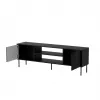 TV-Schrank cama meble CORTINA EF 180×40×60 cm, schwarz, Spanplatten-Oberplatte, schwarzer Rahmen