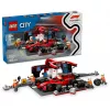 LEGO City F1-Boxenstopp-Set 60443 – Ferrari F1-Auto, 322 Teile, 5 Minifiguren, Alter 6+