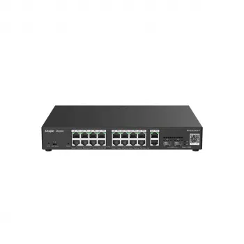 Verwaltbarer L2 Gigabit PoE Switch Ruijie RG-ES220GS-P — 18× Gigabit (10/100/1000), IEEE 802.3af/at, 40 Gbit/s, Schwarz