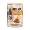 Nassfutter für Katzen SHELMA Multipack 4×85 g – Alleinfuttermittel für ausgewachsene Katzen, Huhn, Pute, Rind, Ente, getreidefrei