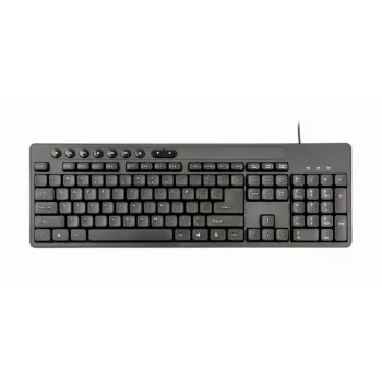 Kabelgebundene Full-Size-Tastatur Gembird KBS-UM-04 USB QWERTY US-Englisch mit Maus, schwarz, 1,5 m Kabel