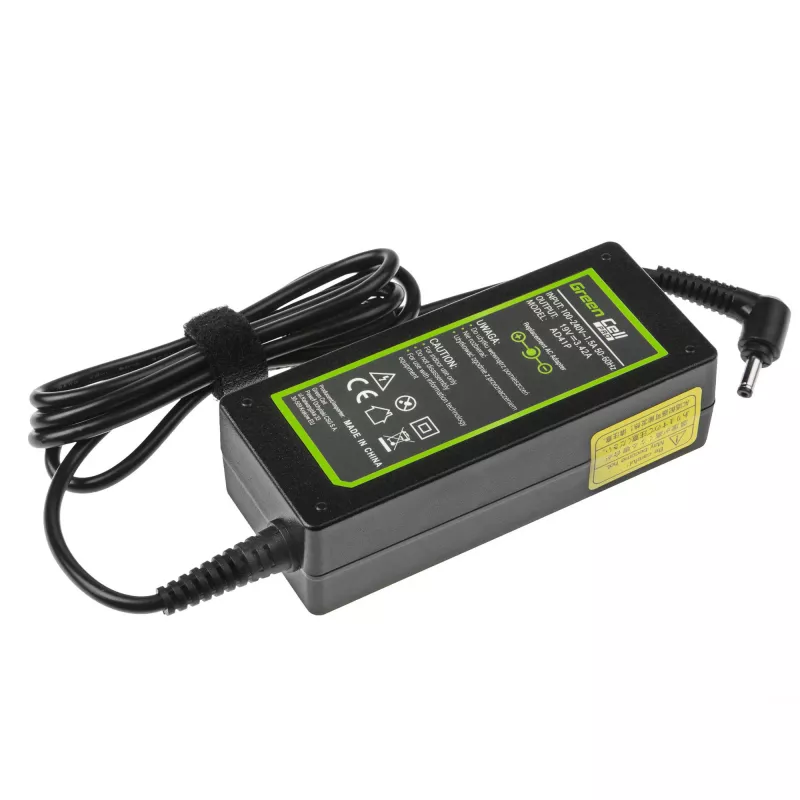 Netzteil Green Cell AD41P 65W für ASUS Laptops, 19V 3,42A, Indoor, Schwarz