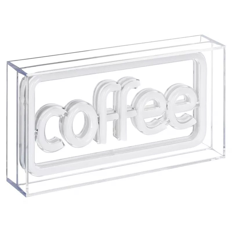 Neon LED-Leuchtschild ActiveJet AJE-NEON COFFEE, mehrfarbig, USB 5V, Aufputzmontage, AS-Kunststoffrahmen