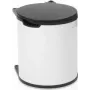 Mülleimer Brabantia 428081 15L Rund Schwarz Weiß