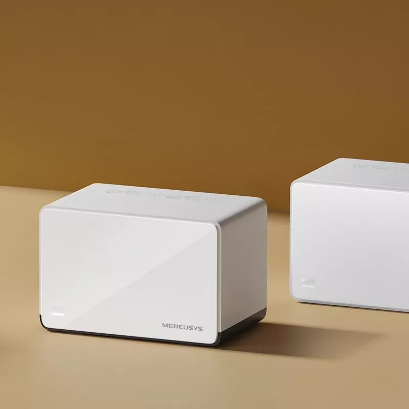 Router MERCUSYS Halo H85X Dual-Band Wi‑Fi 6 (802.11ax), 2,4/5 GHz, bis zu 2402 Mbit/s, 3 LAN-Ports, weiß (3er-Pack)