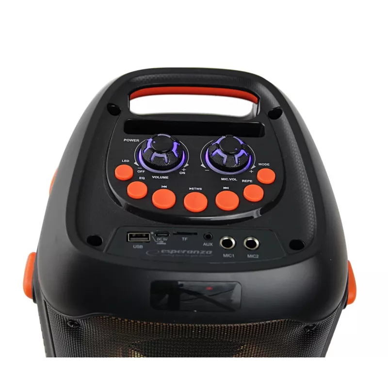 Esperanza EP156 BT FM LED RGB KARAOKE Lautsprecher Schwarz 20W