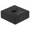 DeLock HDMI 2-1 bidirektional 4K 60 Hz kompakt - Retail Box - Video/Audio-Switch - 2 x HDMI - Desktop (64072)