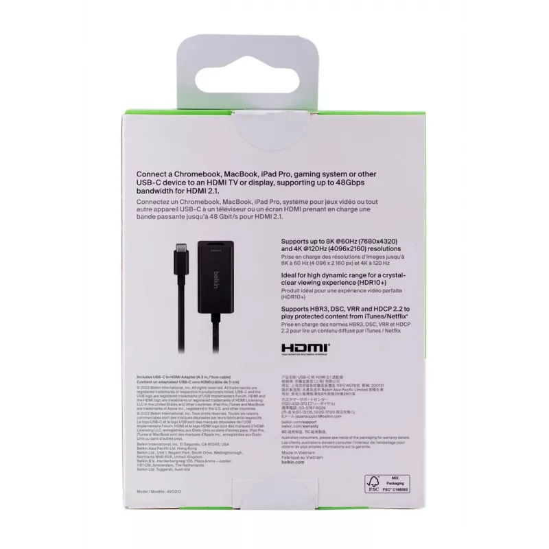 Belkin AVC013BTBK Videokabel-Adapter HDMI Typ A (Standard) USB Typ-C Schwarz