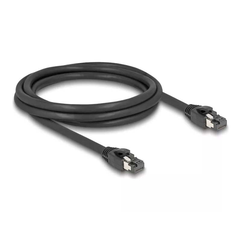 DeLOCK RJ45 Netzwerkkabel Cat.8.1 S/FTP 2m 40Gbps Schwarz