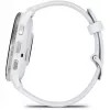 Smartwatch GARMIN Venu 3 – 1,4 Zoll AMOLED, 45 mm Gehäuse, GPS, Wi‑Fi, 8 GB, Silber/Weiß, Silikonarmband