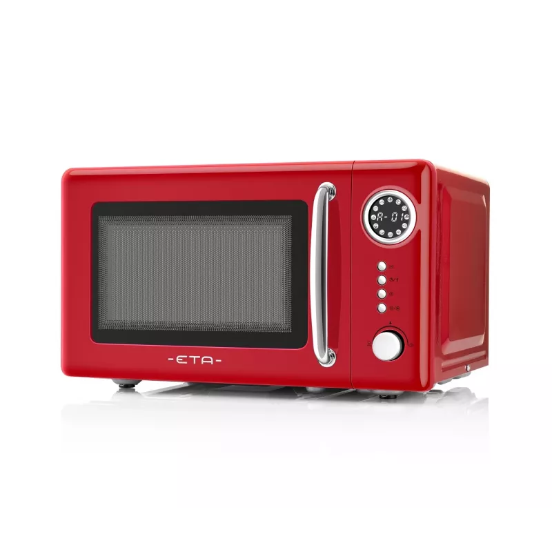 Solo-Mikrowelle für die Arbeitsplatte ETA Storio Rot Solo – 20 L, 700 W, 5 Leistungsstufen, 245 mm Drehteller
