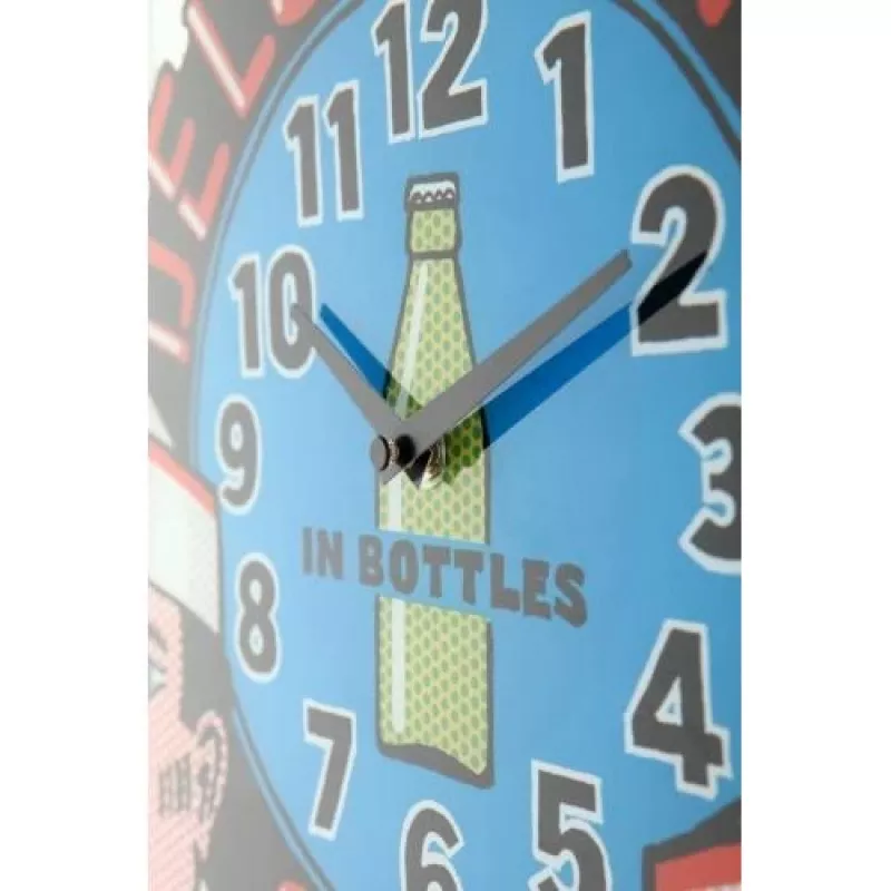 NeXtime Wanduhr 8167 Delux Diner, 43x43cm, Wand, Mehrfarbig