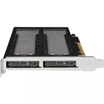 Mobiles Speicher-Rack RAIDSONIC ToughArmor MB842MP-B — 2 Wechselschächte für M.2 NVMe, PCIe 4.0 x16
