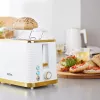 Toaster Petra PT5032WVDE 2-Scheiben, kompakter elektrischer 2-Schlitz-Toaster