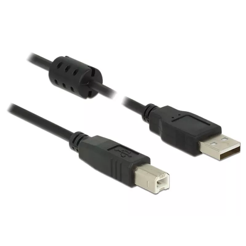 USB-Kabel DeLOCK 0,5 m USB 2.0-A USB 2.0-B Schwarz