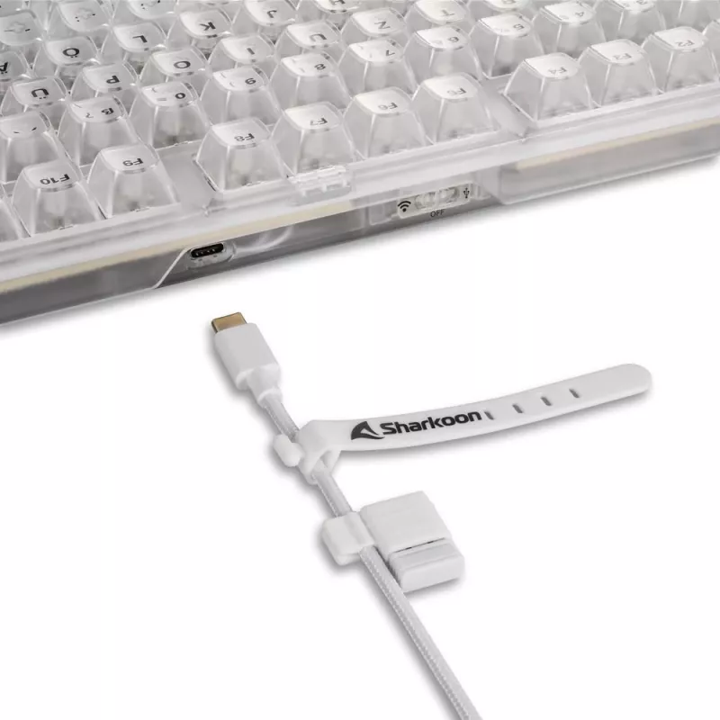 Crystal Shark, Gaming-Tastatur Weiß, DE-Layout, KTT