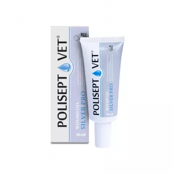Wundgel JM Sante Polisept Vet Silver Pro 30 ml – topische Wundpflege für Hunde und Katzen, 30-ml-Tube