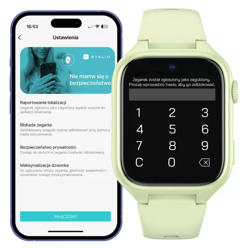 Smartwatch Stelio Junior Pro AI 4G ST-SWJ102-PCH — pistazienfarben