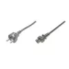 Assmann Netzkabel. Schuko - C5 M/W. 1,2 m. H05VV-F3G 0,75 mm². blau (AK-440115-012-S)