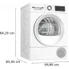 Wäscheständer Bosch WQG145APPL 9 kg Wärmepumpe, 14 Programme, LED-Anzeige, Weiß