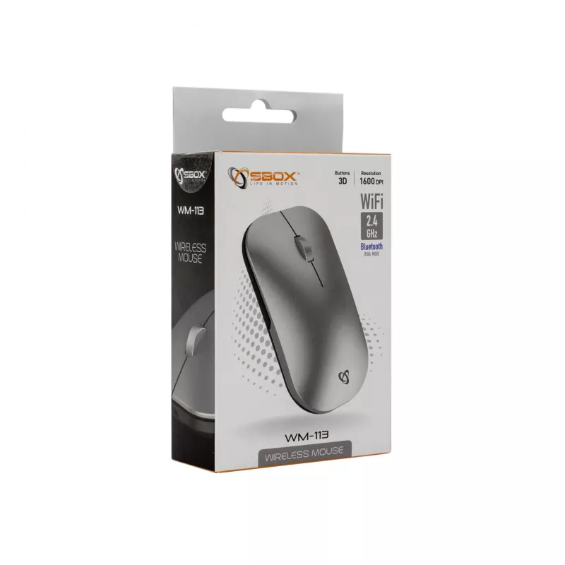 Maus SBOX WM-113 Wireless RF Wireless + Bluetooth + USB Type-C