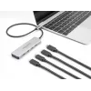 DeLOCK USB Type-C Hub 10 Gbps 4 Ports Aluminium Grau