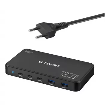 Ladestation BlitzWolf BW-i100 5-in-1 120W – Multiport-Ladegerät für Telefone, Tablets, Laptops