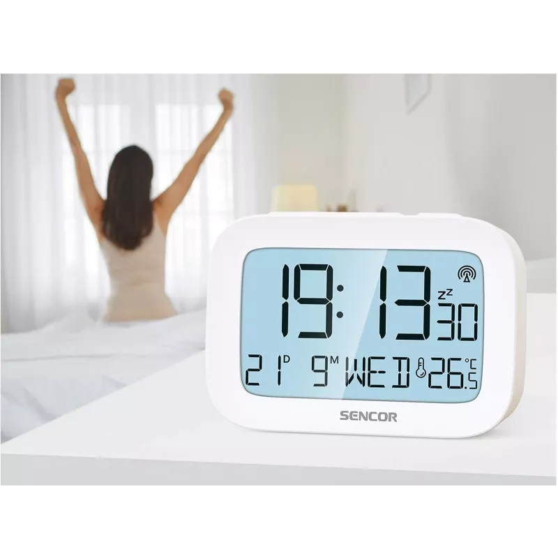 Digitaler Wecker SENCOR SRC 2200 mit LED-Anzeige und Batterie-Backup
