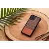 Smartphone-Hülle man and wood für iPhone 11 Pro Max — braunes Karomuster, schwarzer Rand