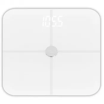 Badezimmerwaage Adler AD 8187 — max. Gewicht 180 kg, Genauigkeit 100 g, BMI-Messung, weiß