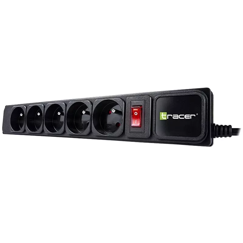 Tracer PowerWatch Schwarz 5 AC-Steckdosen 3 m Typ C