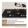 Eingebautes Gas-Kochfeld Bosch PPP6A2I40, 4 Zonen, Gusseisenroste, schwarz, 590×520×54 mm, Drehknopfsteuerung