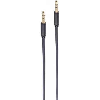 shiverpeaks ® BASIC-S--Super schlank Audiokabel -- 3,5 mm Stereo-Miniklinke auf 3,5 mm Stereo-Miniklinke, vergoldete Kontakte, 3-polig, Rundkabel, schwarz, 1,5 m (BS33981-S)