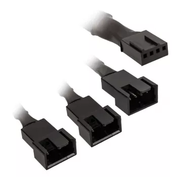 PWM-Lüfter-Splitterkabel Kolink PGW-AC-KOL-112 — 1-auf-3, 35 cm umflochten, schwarz