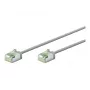 Goobay Ultra-Flexibles CAT 8.1 Patchkabel schlank U/FTP Grau - extra kurzer Stecker 99,9 % (74343)