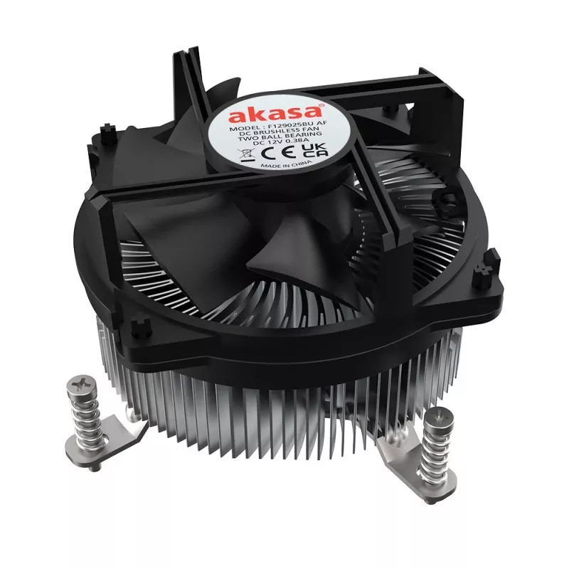 Akasa Intel LGA1700 Prozessor Hybrid-Kühler 9 cm Aluminium, Schwarz 1 Stk.