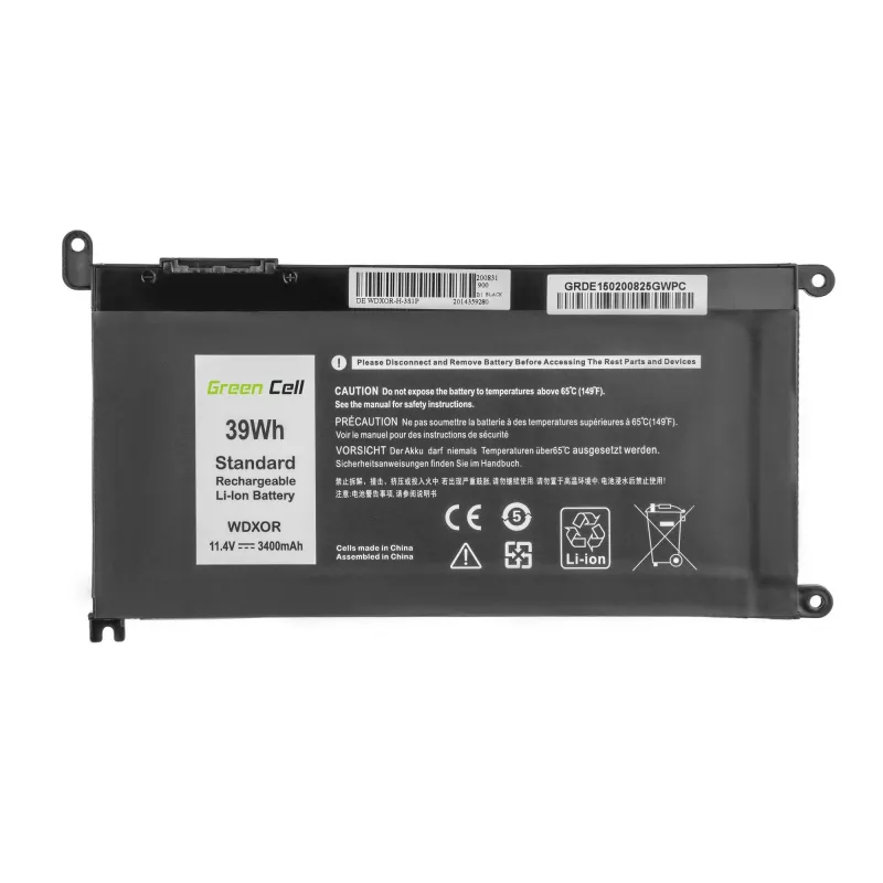 Grün Cell DE150 Akku für DELL Inspiron — LiPo 11,4V 3400mAh, schwarz, 1 Stk.