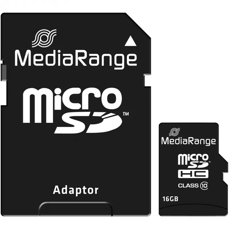 Memory Card MediaRange 16GB MicroSDHC Class 10 MR958