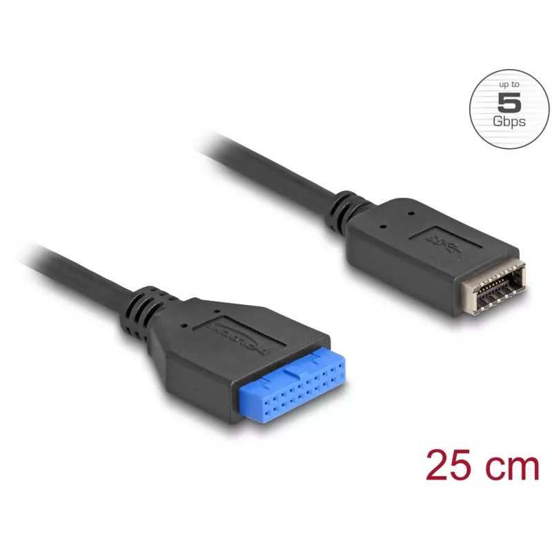 DeLOCK USB-Kabel Pfostenstecker-Buchse auf internen USB Typ-E Key A 25 cm
