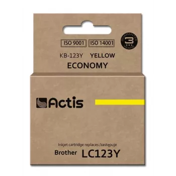 Actis KB-123Y Tinte (Ersatz für Brother LC123Y/LC121Y; Standard; 10 ml; gelb)