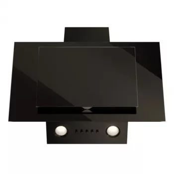 Vertikale Eco Duo Glas Wand-Dunstabzugshaube Schwarz