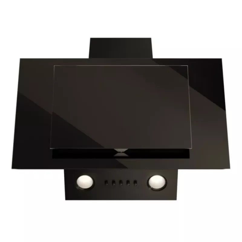 Vertikale Eco Duo Glas Wand-Dunstabzugshaube Schwarz