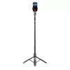 Stativ-Selfie-Stick Crong CRGSGU1BLK Aluminium Bluetooth mit klappbaren Beinen und Handyhalterung