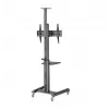 Boden-TV-Ständer Gembird TVS-70T-02 für 37 Zoll–70 Zoll Bildschirme, max. 70 kg, VESA 200x200–600x400, neigbar ±5°/−12°, höhenverstellbar, Rollen, Kabelmanagement