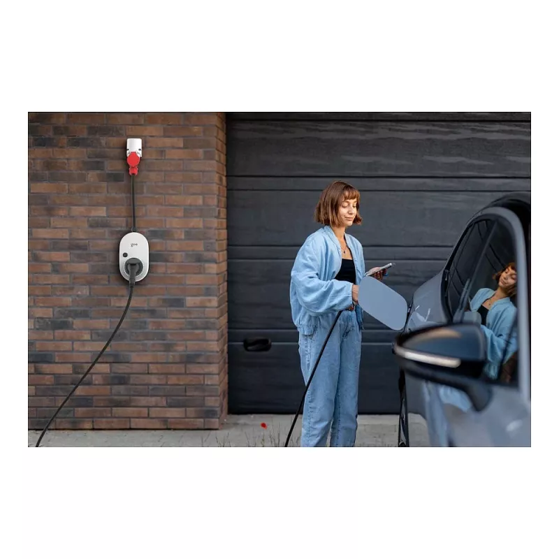 go-e Gemini flex 2.0 Schwarz Weiß Wallbox 11000W Typ 2