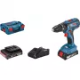 Akku-Schlagbohrschrauber GSB 18V-28 Professional, 18Volt (Blau/Schwarz, 2x Li-Ion Akku 2,0Ah, in L-BOXX)