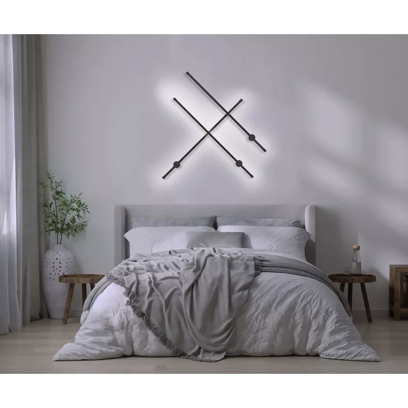 Activejet LED-Wandleuchte AJE-HILTON Schwarz NW