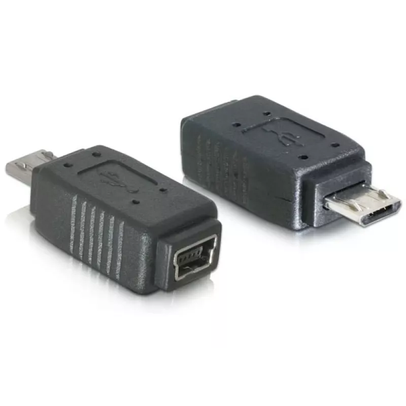 Adapter USB micro-B Stecker auf Mini-USB 5-polig DeLOCK 65063