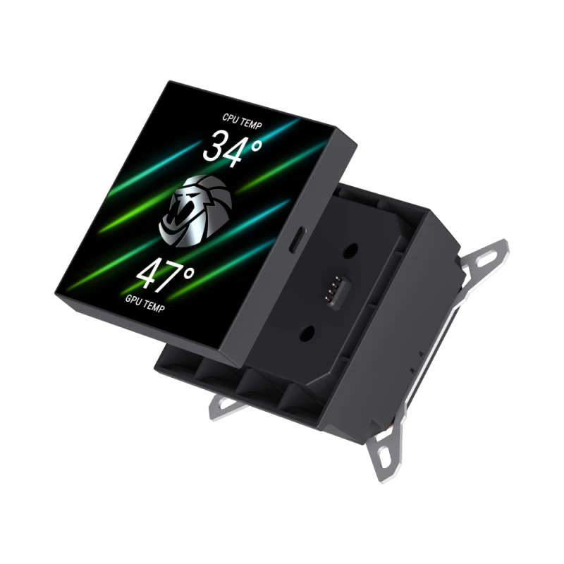 Gamemax CPU-Flüssigkeitskühler | GLACIER 240 LCD BK | Intel, AMD